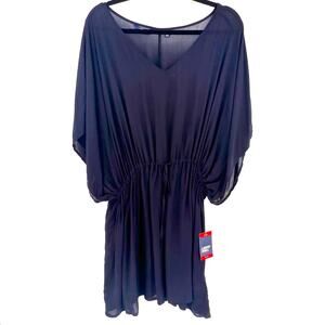 Lands' End Swim Cover-Up Women's XL/XXL Drawstring Waist Modal Viscose Light